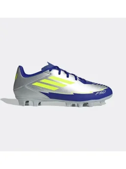 adidas Sportschuhe^Nocken-Fußballschuhe "F50 CLUB FG/MG MESSI" in Silber/ Dunkelblau/ Gelb