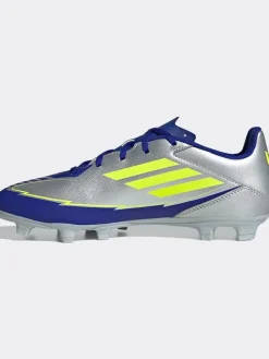 adidas Sportschuhe^Nocken-Fußballschuhe "F50 CLUB FG/MG MESSI" in Silber/ Dunkelblau/ Gelb