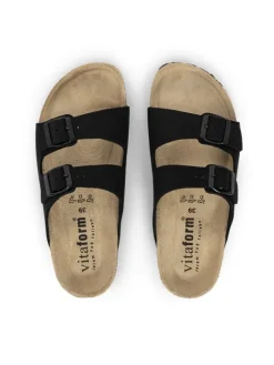 Nubukleder Pantoletten in nero><noscript><img width=