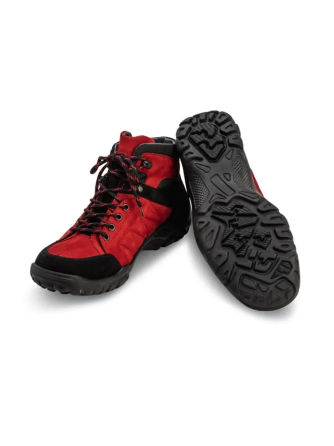 Nubukleder Trekking in cherryrot>VITAFORM Online
