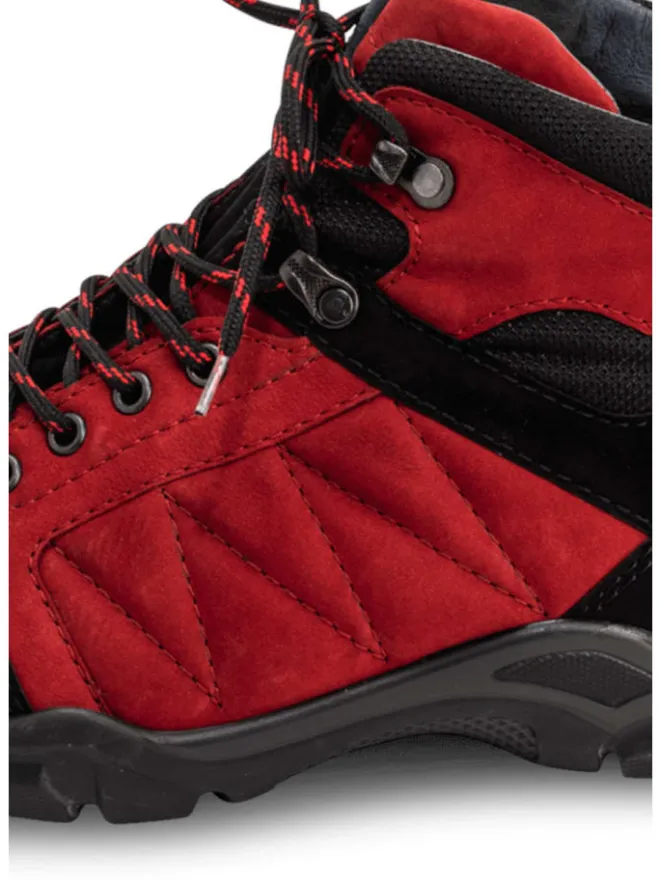 Nubukleder Trekking in cherryrot>VITAFORM Online