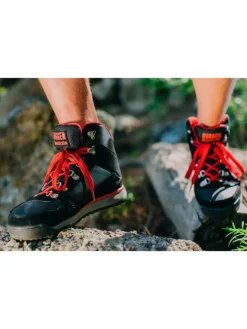 GUGGEN MOUNTAIN Outdoorschuhe^Outdoorschuhe Wanderschuh in Schwarz-Rot