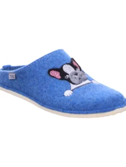 Pantoffel in blau><noscript><img width=