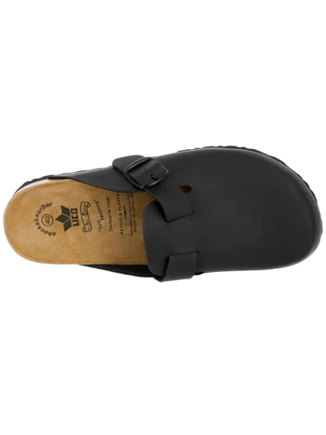 Lico Sandalen & Pantoletten|Hausschuhe^Pantolette "Bioline Clog" in Schwarz