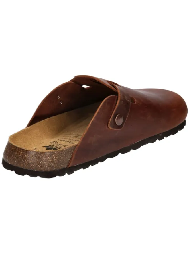 Pantolette "Bioline Clog Leather" in Braun>Lico Outlet