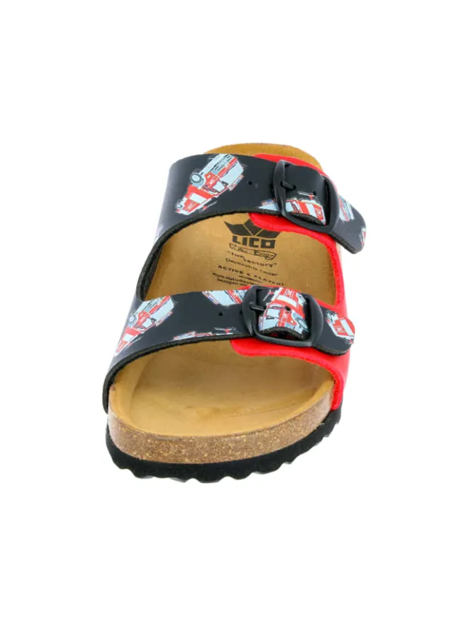 Lico Clogs & Pantoletten·Pantoletten^Pantolette "Bioline Emergency" in Rot