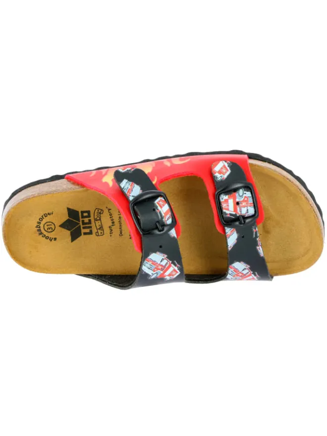 Lico Clogs & Pantoletten·Pantoletten^Pantolette "Bioline Emergency" in Rot