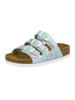 Pantolette "Bioline Flower Kids" in Grün>Lico Discount