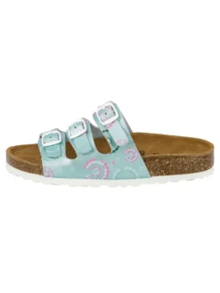 Pantolette "Bioline Flower Kids" in Grün>Lico Discount