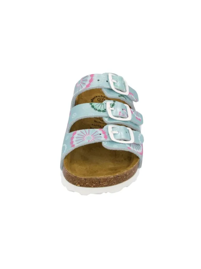 Pantolette "Bioline Flower Kids" in Grün>Lico Discount