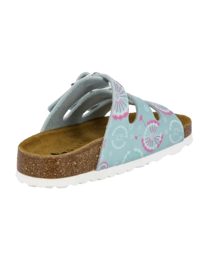 Pantolette "Bioline Flower Kids" in Grün>Lico Discount