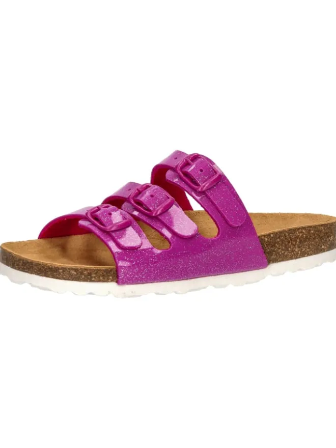 Lico Clogs & Pantoletten·Pantoletten^Pantolette "Bioline Kids Glitter" in Rosa