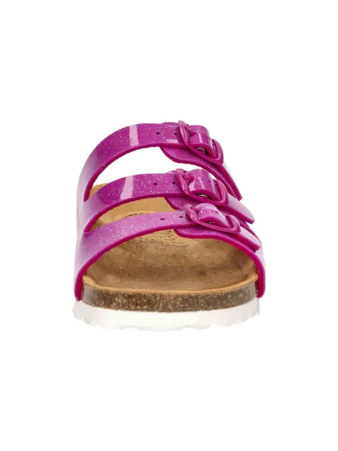 Lico Clogs & Pantoletten·Pantoletten^Pantolette "Bioline Kids Glitter" in Rosa