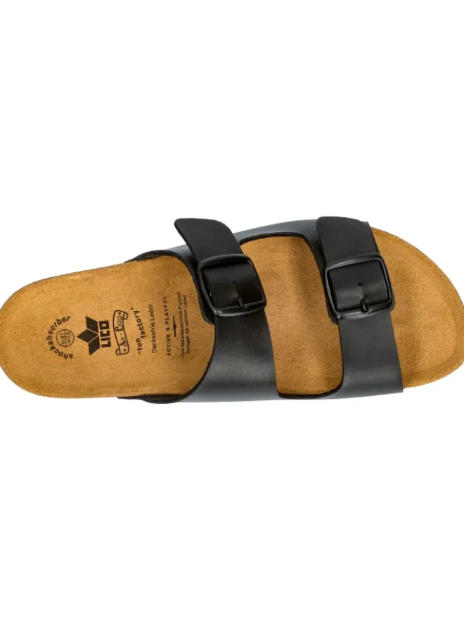 Lico Sandalen & Pantoletten^Pantolette "Bioline Man" in Schwarz