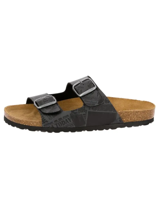 Pantolette "Bioline Print" in Schwarz>Lico Outlet