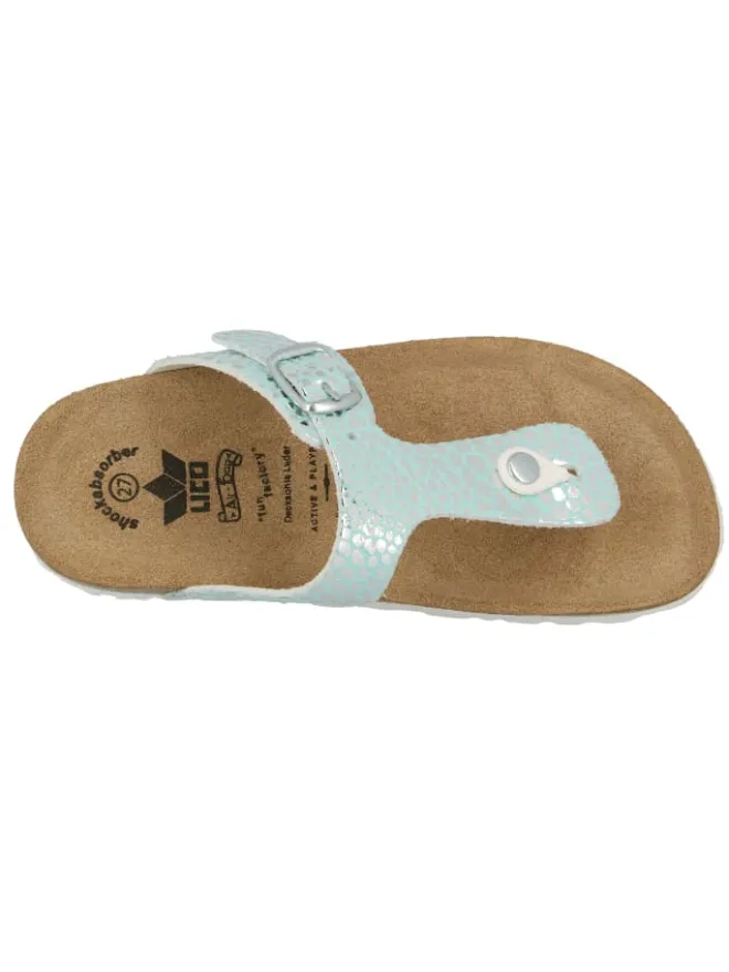 Lico Clogs & Pantoletten·Pantoletten^Pantolette "Bioline Stone Kids" in Blau