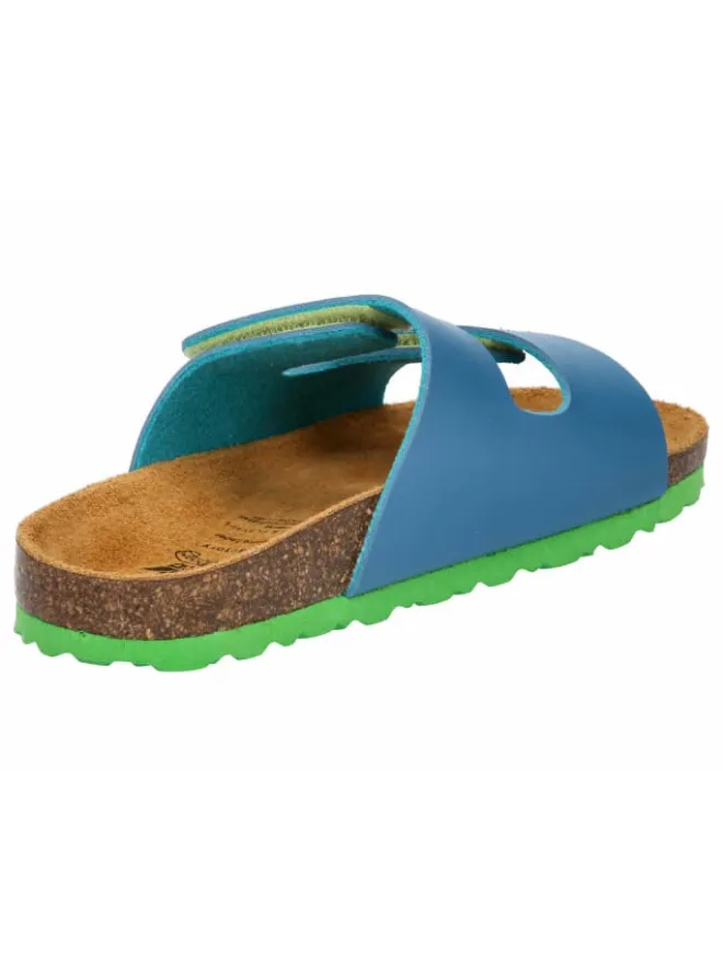 Lico Clogs & Pantoletten·Pantoletten^Pantolette "Bioline Velcro Kids" in Blau