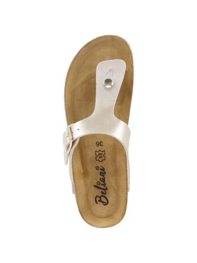 Beliani Sandalen·Zehensandalen^Pantolette in beige