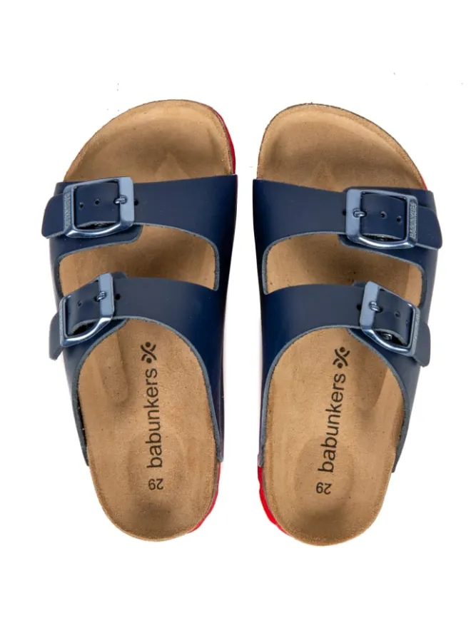 babunkers Clogs & Pantoletten·Pantoletten^Pantoletten in blau