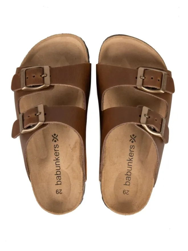 babunkers Clogs & Pantoletten·Pantoletten^Pantoletten in braun