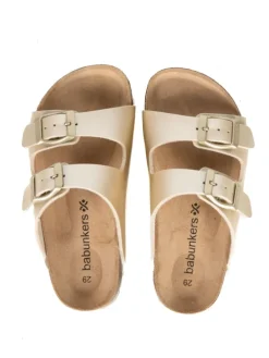 Pantoletten in gold><noscript><img width=