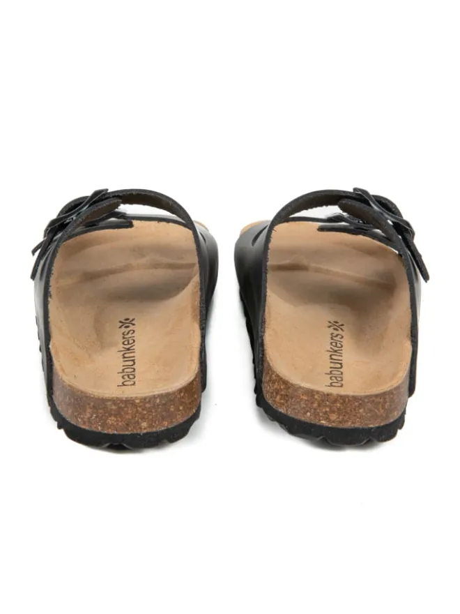 babunkers Clogs & Pantoletten·Pantoletten^Pantoletten in schwarz