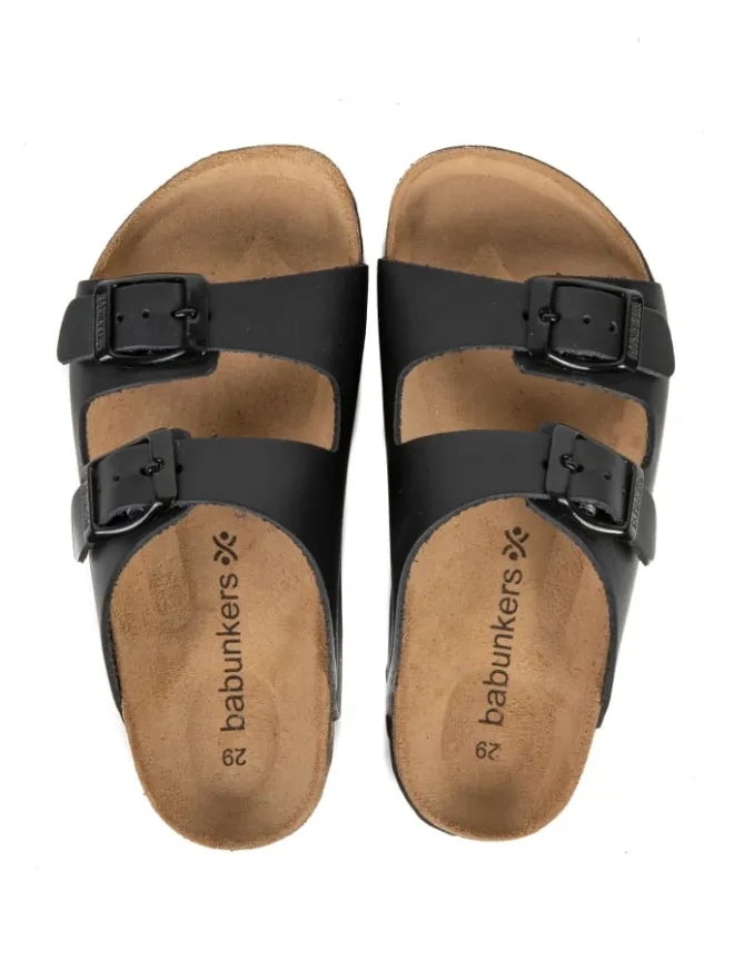 babunkers Clogs & Pantoletten·Pantoletten^Pantoletten in schwarz