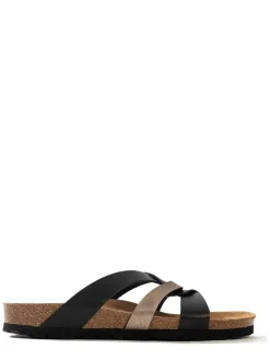 Sunbay Clogs & Pantoletten^Pantoletten "Albury" in Schwarz/ Gold