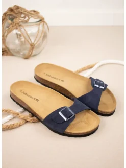 Pantoletten BARTON in blau>babunkers Outlet