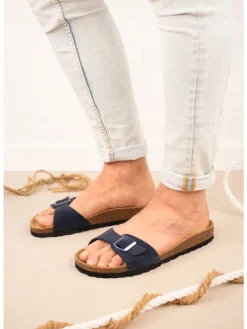 Pantoletten BARTON in blau>babunkers Outlet