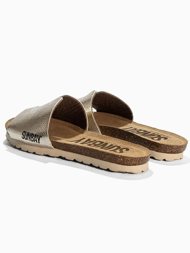 Sunbay Clogs & Pantoletten^Pantoletten "Djeeli" in Gold