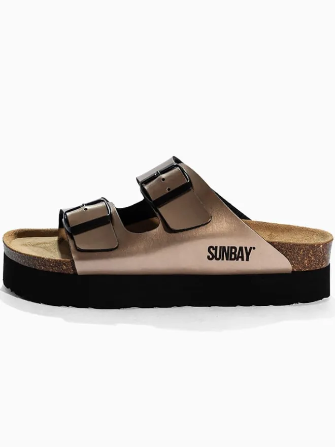 Sunbay Clogs & Pantoletten^Pantoletten "Edelweiß" in Gold
