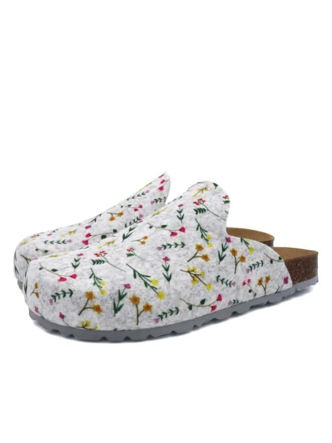 Pantoletten HOME FLOWERS in grau>billowy New