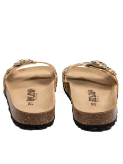 Pantoletten in Braun/ Beige><noscript><img width=