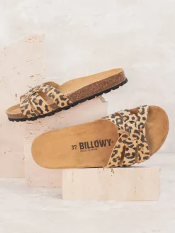 Pantoletten in Braun/ Beige><noscript><img width=