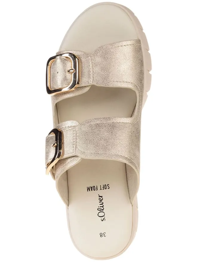 s.Oliver Clogs & Pantoletten^Pantoletten in Gold