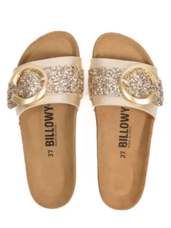 billowy Clogs & Pantoletten^Pantoletten in Gold