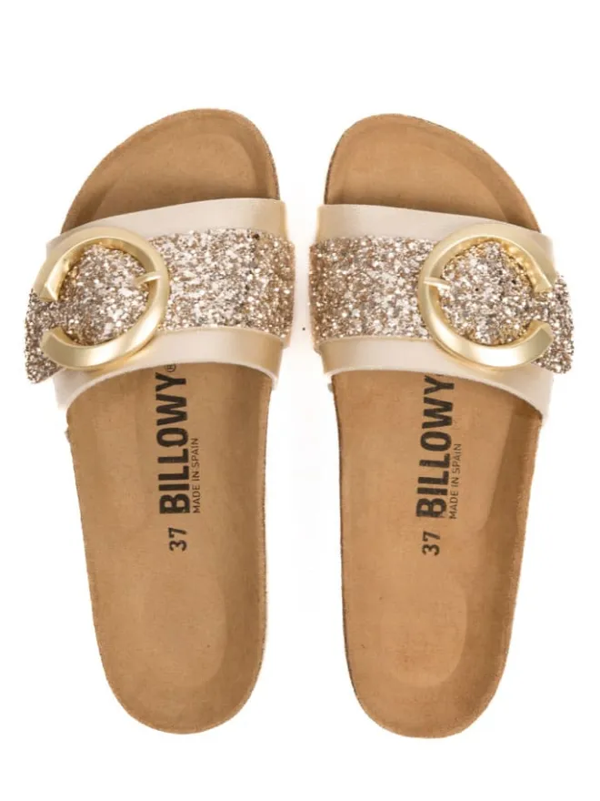 billowy Clogs & Pantoletten^Pantoletten in Gold