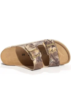 Sunbay Clogs & Pantoletten^Pantoletten in Gold/ Beige