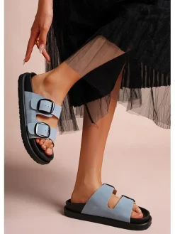 Foreverfolie Clogs & Pantoletten^Pantoletten in Hellblau