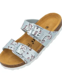 palado Clogs & Pantoletten·Pantoletten^Pantoletten in Hellblau Metallic Unicorn