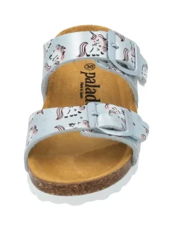 palado Clogs & Pantoletten·Pantoletten^Pantoletten in Hellblau Metallic Unicorn