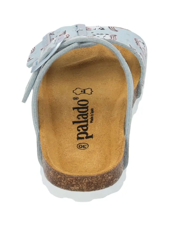 palado Clogs & Pantoletten·Pantoletten^Pantoletten in Hellblau Metallic Unicorn
