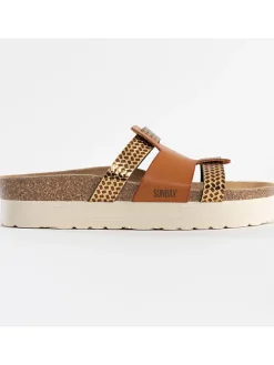 Sunbay Clogs & Pantoletten^Pantoletten in Hellbraun