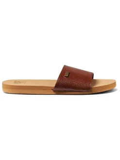 Pantoletten in Hellbraun/ Braun>Reef Outlet