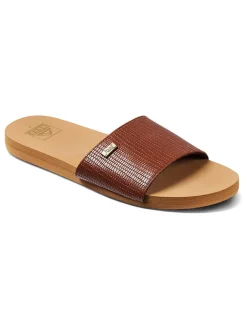 Pantoletten in Hellbraun/ Braun>Reef Outlet