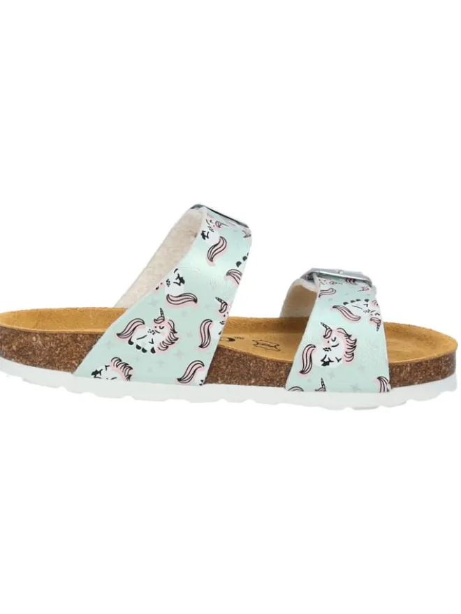 Pantoletten in Hellgrün Metallic Unicorn>palado Outlet
