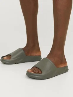 Pantoletten in Khaki>Jack & Jones