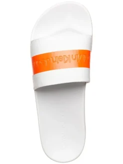 Pantoletten in Orange/ Weiß><noscript><img width=