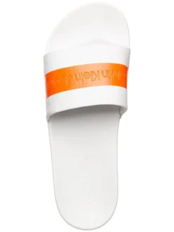 Pantoletten in Orange/ Weiß><noscript><img width=